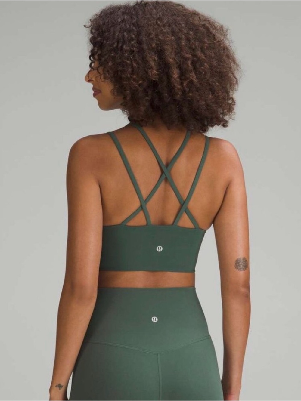 Lululemon Like a Cloud Longline Bra Green size 4 NWOT